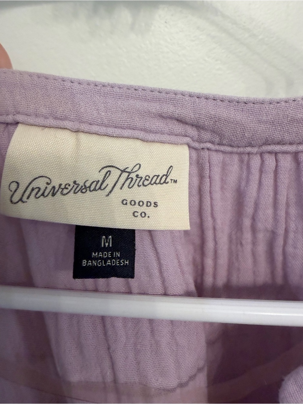 Universal Thread Soft Lilac Cotton Gauze V-Neck Blouse Size Medium - Picture 3 of 5
